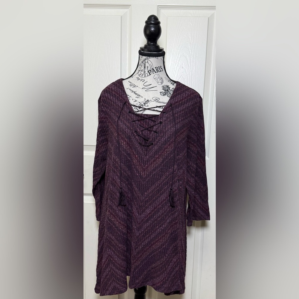 Hannah Rich Plum Plus Size Top